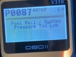 Range Rover fuel rail/system pressure too low.
