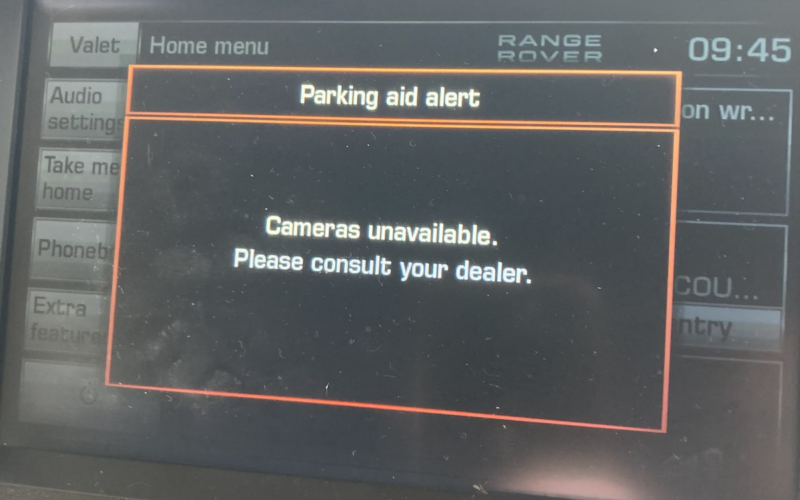 'Cameras unavailable - please consult your dealer.'