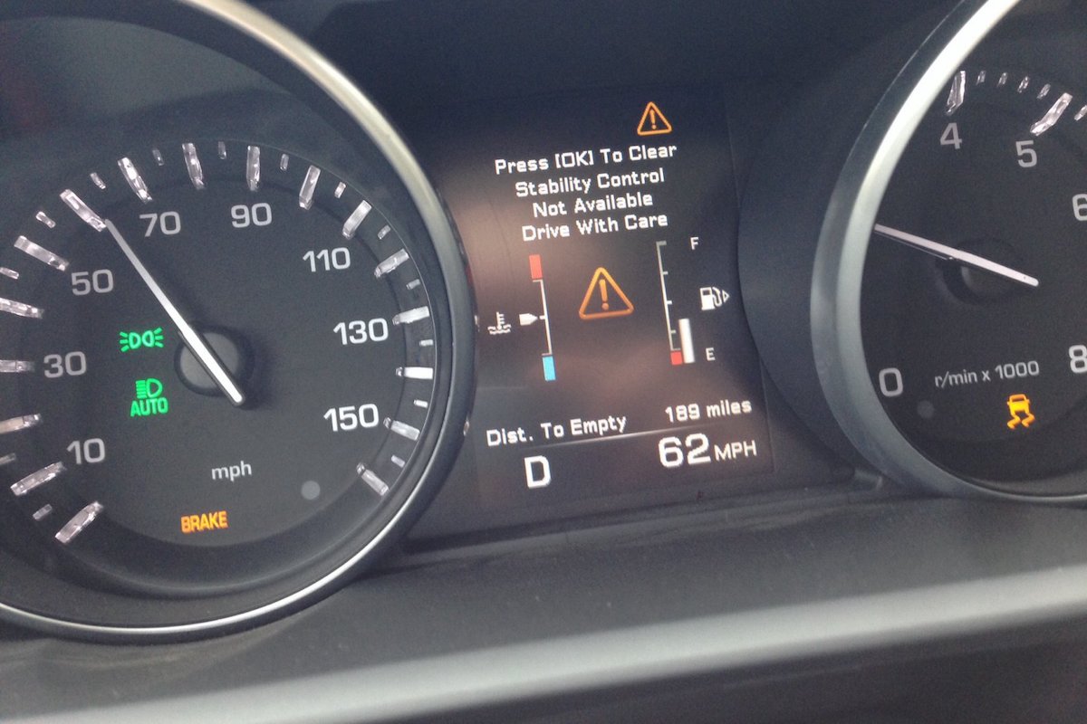 Range Rover stability control is not available