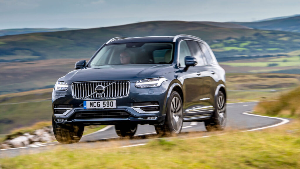 Volvo XC90 on the road.