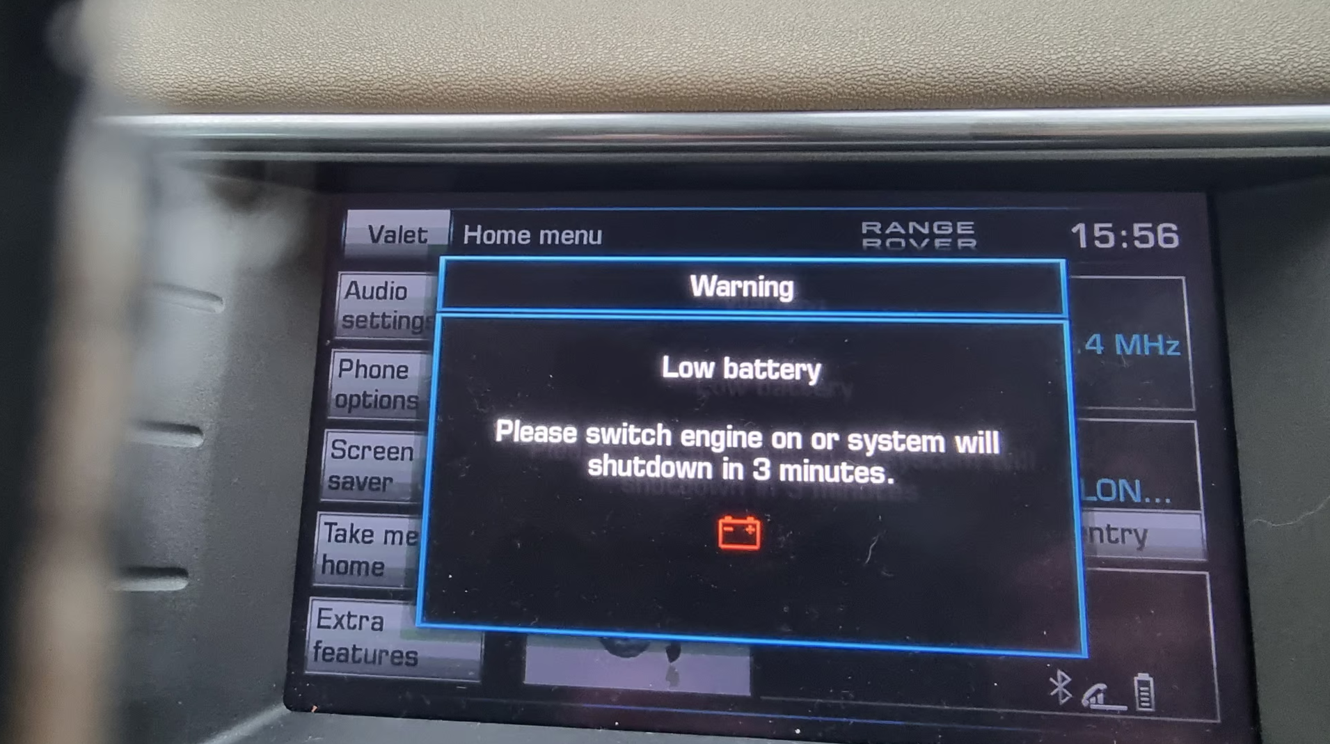 Range Rover keeps saying low battery