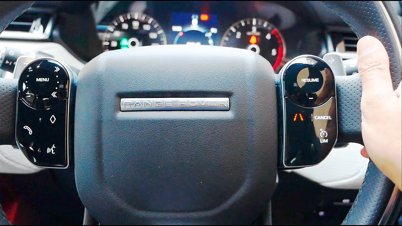 Range Rover steering wheel and horn.