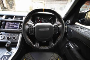 Range Rover interior Cabaro steering wheel.