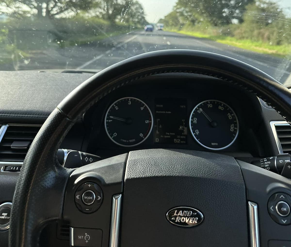 Range Rover steering wheel.